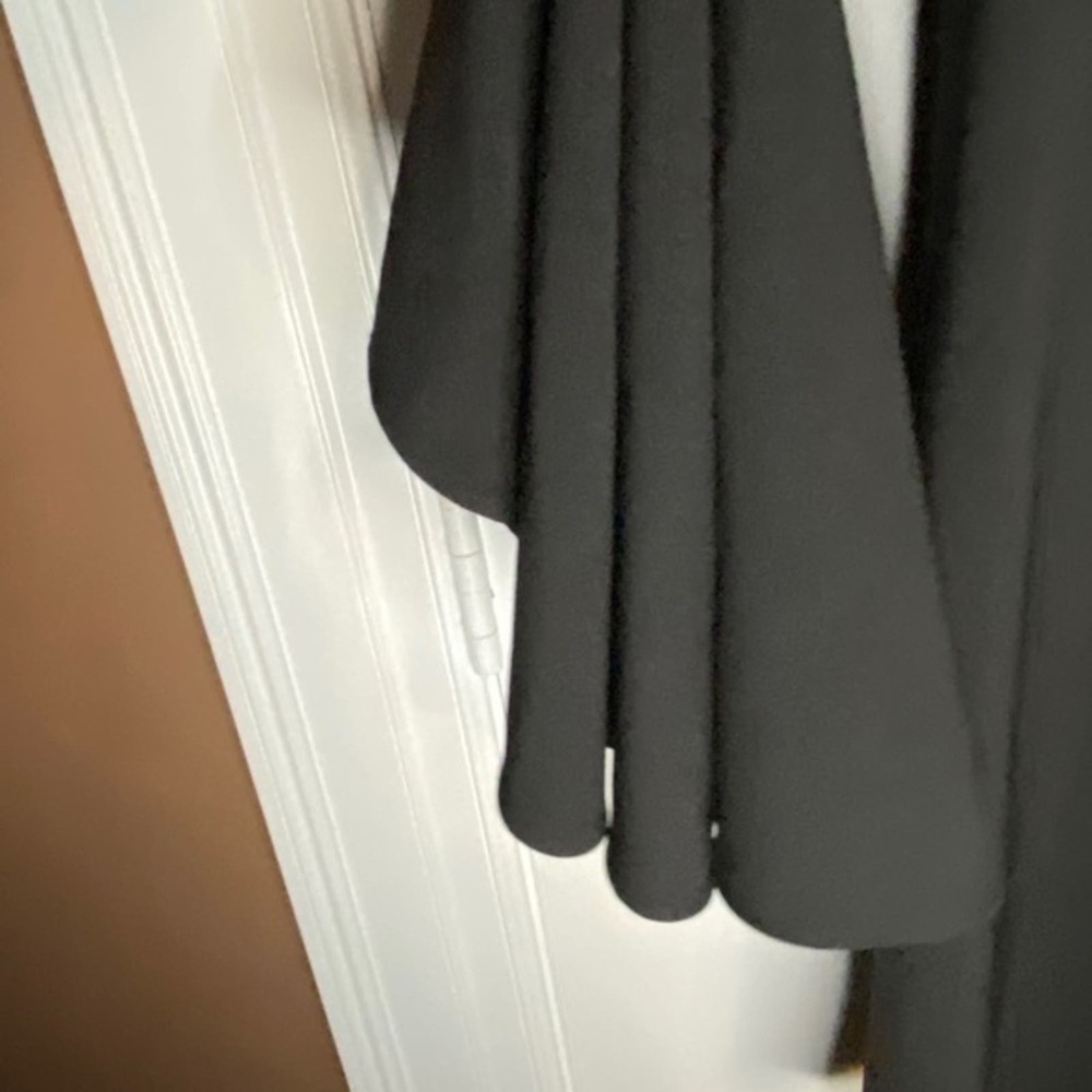 Zara Basics Black Dress with Flutter Sleeves Size Small - Picture 3 of 7